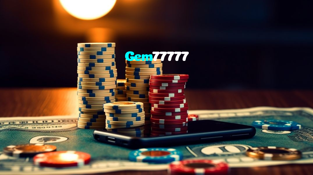 Gem77777 casino presented on mobile device in Pakistan with slots and live games